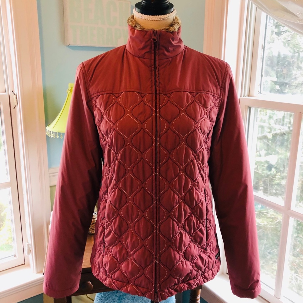 Athleta Quilted Jacket Fleeced-Lined w/Zip Pockets